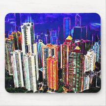 Downtown Hong Kong: China: Mousemats