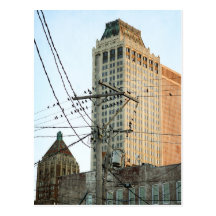 Downtown Tulsa with Birds Post Card