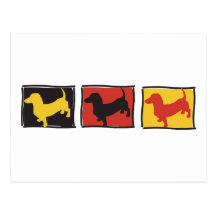 Doxie-3-BOX Postcard