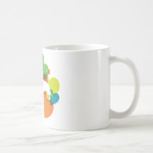 Doxie Colourful Heart Design Coffee Mug