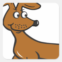 Doxie Dachshund Square Stickers