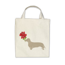Doxie Delivers 12 Red Roses - Valentines Day!!!! Canvas Bags