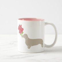 Doxie Delivers 12 Red Roses - Valentines Day!!!! Coffee Mug