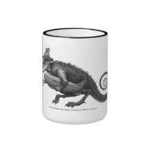 Dr. Frroid stealing a model of Zeppelin Mugs