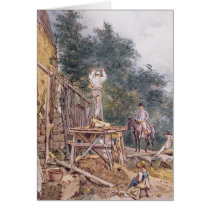 Dr. Monro inspecting his stables cards