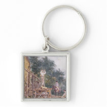 Dr. Monro inspecting his stables keychains