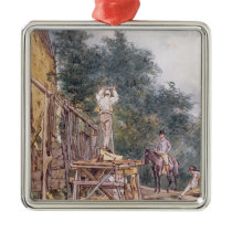 Dr. Monro inspecting his stables ornaments