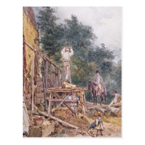 Dr. Monro inspecting his stables postcards