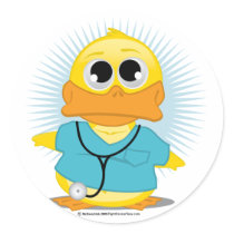 Dr Scrubs Duck stickers