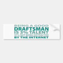 Draftsman 3% Talent Bumper Sticker