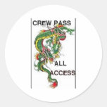 DRAGON ALL ACCESS PASS ROUND STICKER