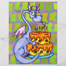Dragon and Birthday Cake Full Colour Flyer