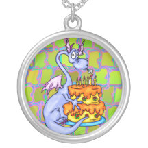 Dragon and Birthday Cake Pendant