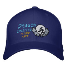 Dragon  Boating , paddle hard Embroidered Hat