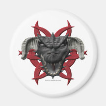 Dragon Head - Black Refrigerator Magnet