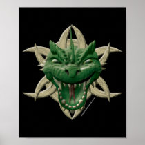 Dragon Head - Green Print