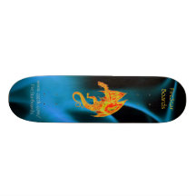 Dragon in Blue Flames Skateboard