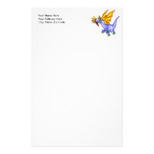 Dragon In Flight Customized Stationery