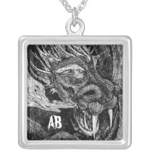 Dragon 'initials' necklace square