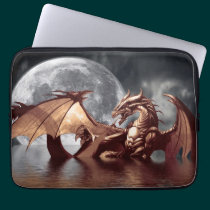 Dragon & Moon Fantasy Mythical Laptop Sleeve laptop sleeves