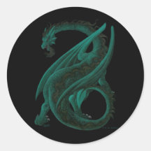 Dragon Round Sticker