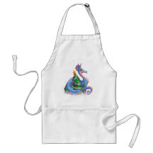 Dragon Round the Christmas Tree Apron