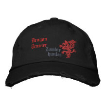Dragon trainer/ zombie hunter embroidered hats