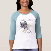 Dragonfly and Pansies T-shirt