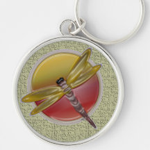 Dragonfly Art Key Chain