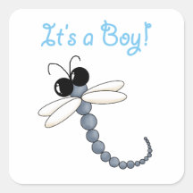 Dragonfly Baby Shower Stickers