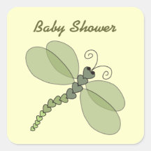 Dragonfly Baby Shower Stickers