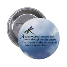 Dragonfly  Memorial Poem Button