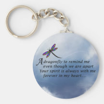 Dragonfly  Memorial Poem Keychains
