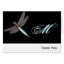 Dragonfly Monogram Business Card