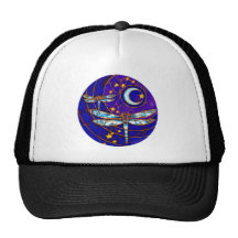 dragonfly moon mesh hat