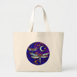 dragonfly moon tote bags