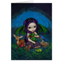 "Dragonling Garden III" Greeting Card