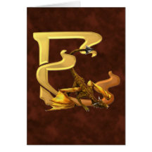 Dragonlore Initial E Card