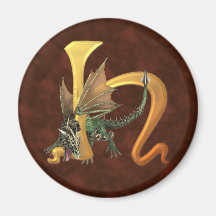 Dragonlore Initial H Fridge Magnet