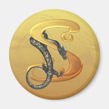 Dragonlore Initial S Refrigerator Magnets