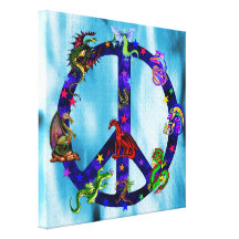 Dragons Of Peace Gallery Wrapped Canvas