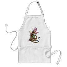 Dragon's Orbs Fairy and Dragon by Molly Harrison Aprons