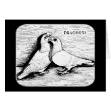 Dragoon White Pair Greeting Card