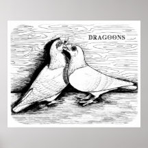 Dragoon White Pair Print