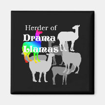 Drama Llama Herder Refrigerator Magnet