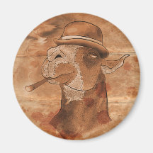 Drama Llama (Sepia) - 2.25" Circular Magnet
