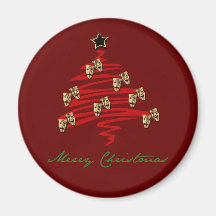 Drama Mask Christmas Tree Fridge Magnets