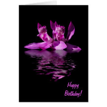 Dramatic Orchid Birthday Card