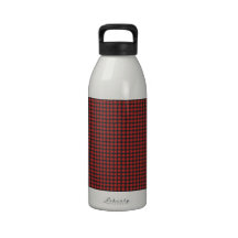 DRBP DARK RED BLACK POLKADOT PATTERN TEMPLATES SCO DRINKING BOTTLE