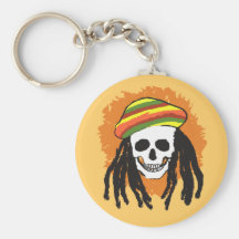 Dreadlock skull key chains